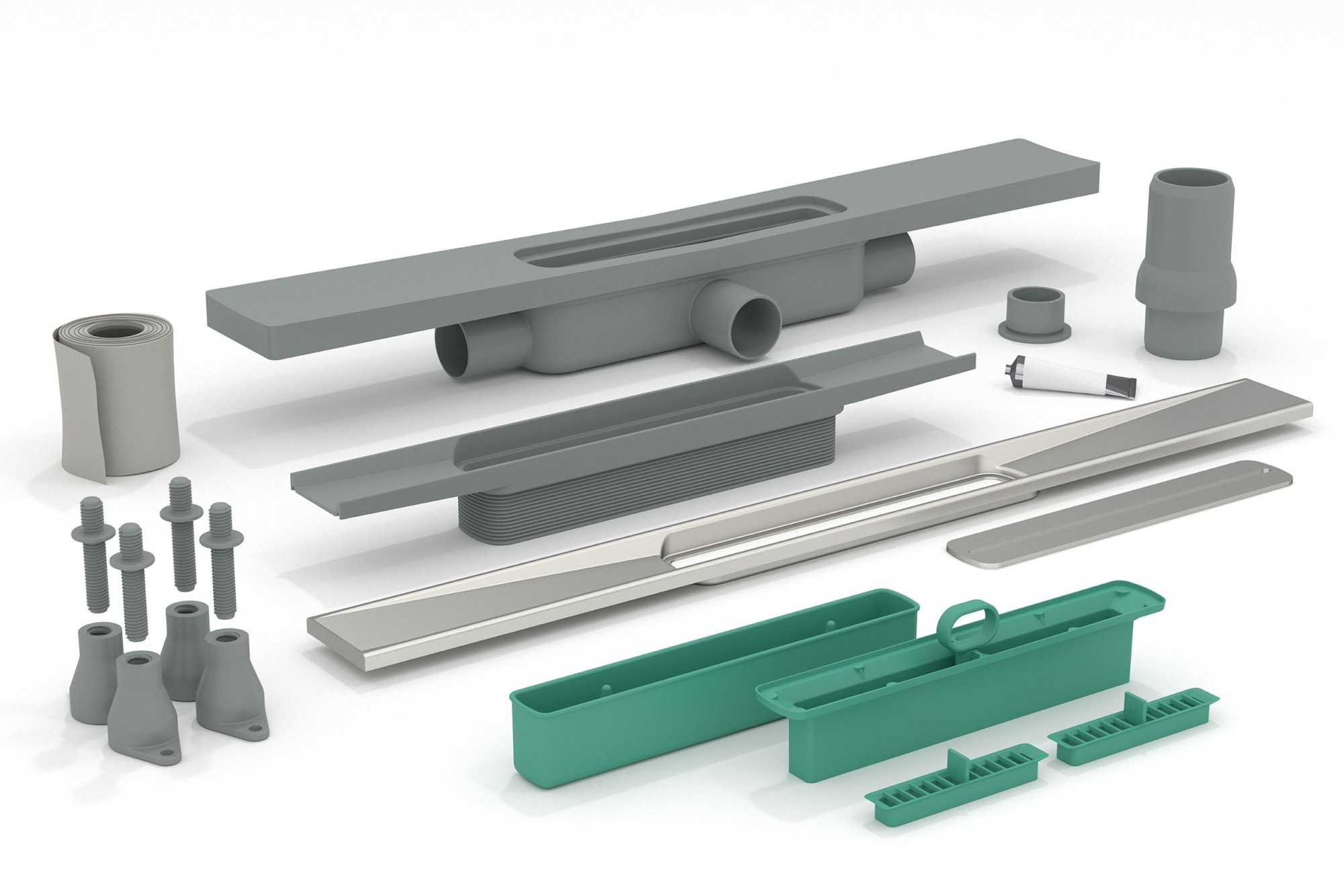 Дренажный канал 80 см, гидрозатвор, abs, горизонтальный выход omp tea emyflow 5963.204.8.3, золото брашированное