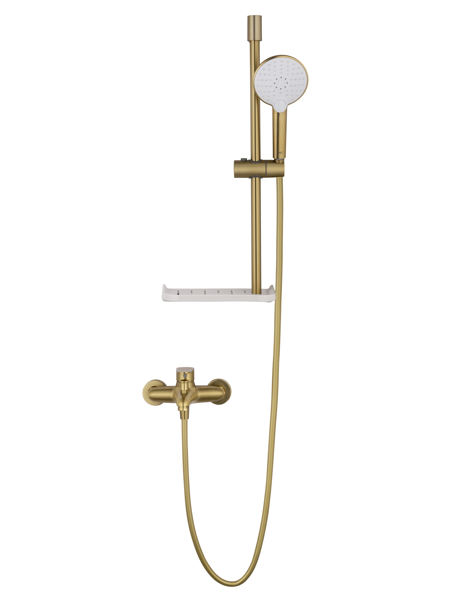 Смеситель для ванны с душевым гарнитуром wonzon & woghand alfa, брашированное золото (ww-ae3201-bg)