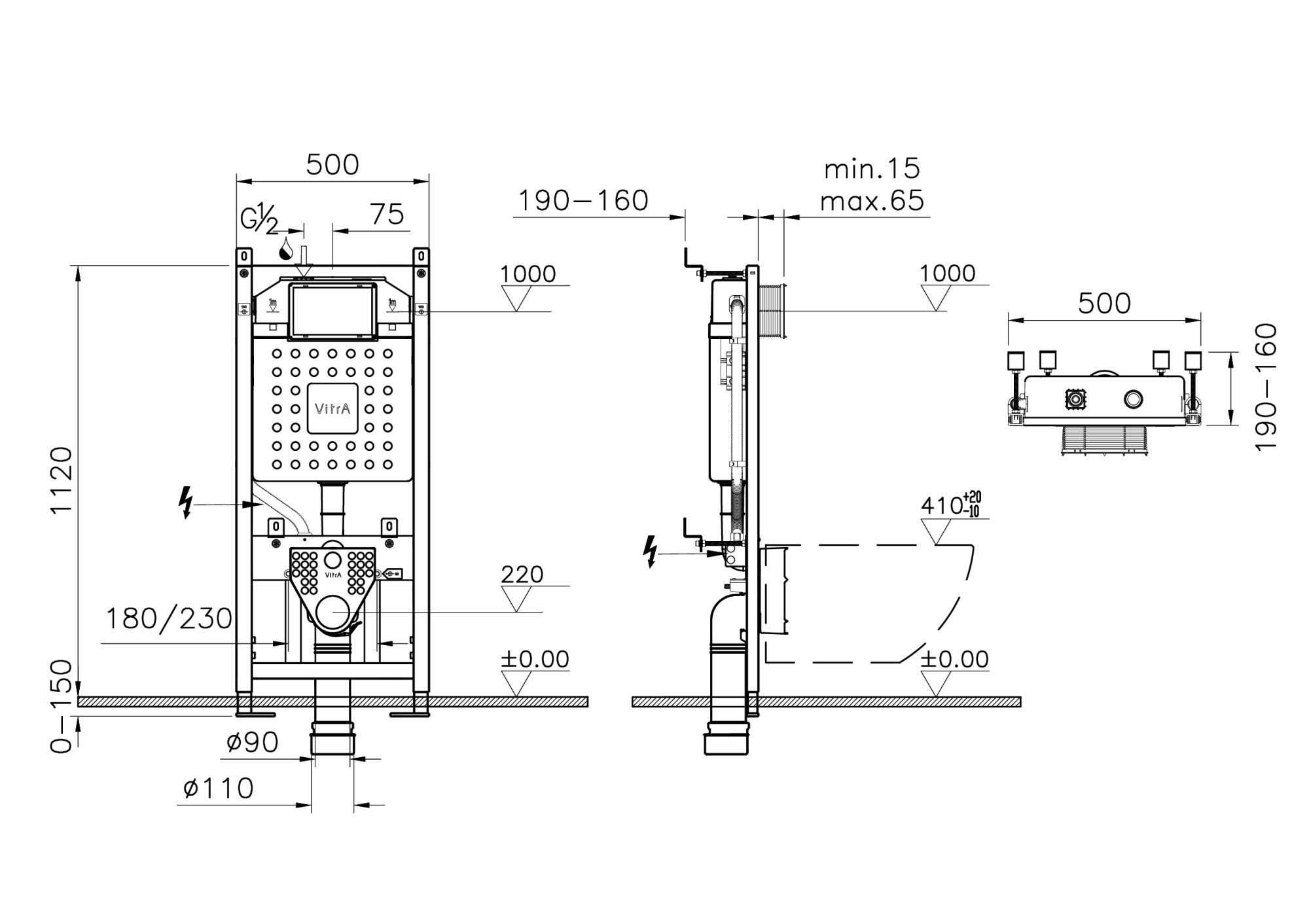 Комплект подвесной безободковый унитаз vitra s50 rim-ex, система инсталляции vitra v12, кнопка loop o глянцевый хром, сиденье микролифт