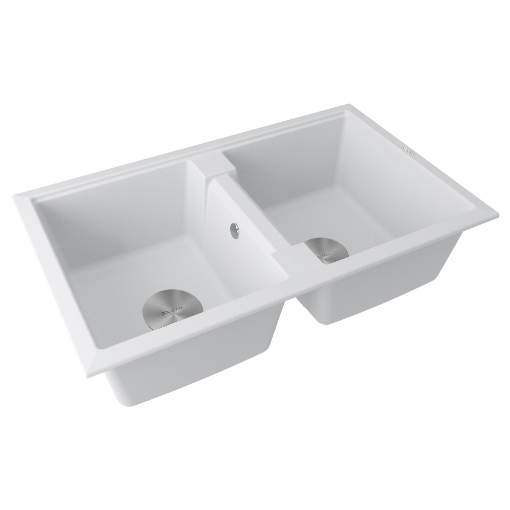 Мойка tandem 80/2, it-granit, pm238150-wh, белый, 810х500 мм, paulmark