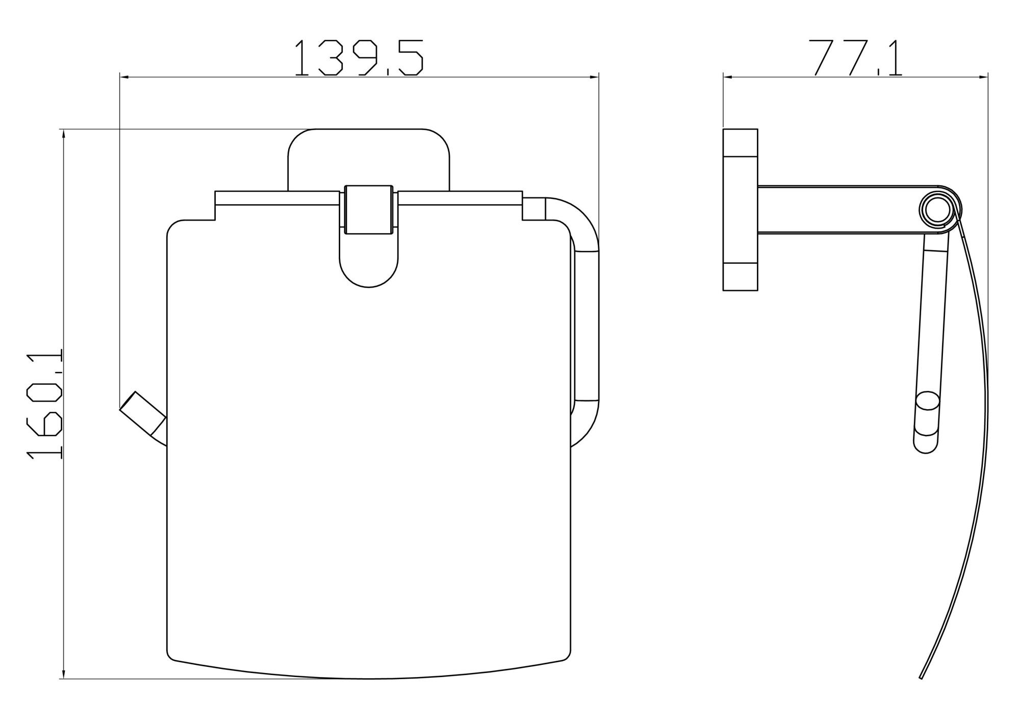 Держатель для туалетной бумаги с крышкой wonzon & woghand still, хром (ww-6626)
