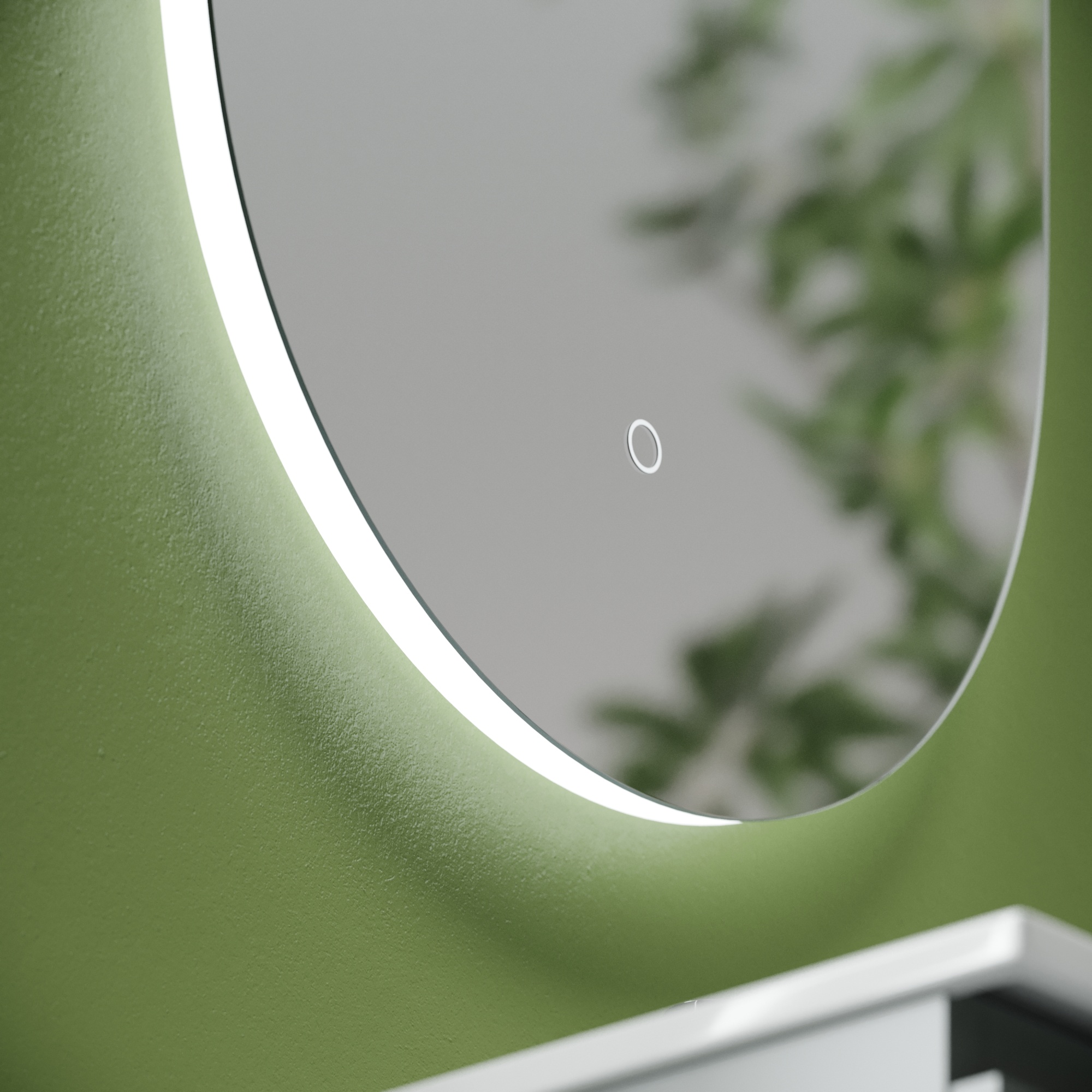 Зеркало для ванной комнаты sancos oval, фоновая подсветка 550х1050 с сенсорным управлением на прикосновение, арт. ov55c